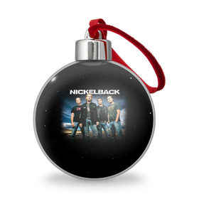 Ёлочный шар с принтом Nickelback в Белгороде, Пластик | Диаметр: 77 мм | nickelback | группа | никельбэк | рок