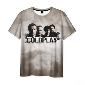 Мужская футболка 3D с принтом Coldplay в Белгороде, 100% полиэфир | прямой крой, круглый вырез горловины, длина до линии бедер | coldplay | rock | колдплэй | рок