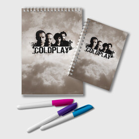 Блокнот с принтом Coldplay в Белгороде, 100% бумага | 48 листов, плотность листов — 60 г/м2, плотность картонной обложки — 250 г/м2. Листы скреплены удобной пружинной спиралью. Цвет линий — светло-серый
 | coldplay | rock | колдплэй | рок