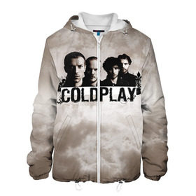 Мужская куртка 3D с принтом Coldplay в Белгороде, ткань верха — 100% полиэстер, подклад — флис | прямой крой, подол и капюшон оформлены резинкой с фиксаторами, два кармана без застежек по бокам, один большой потайной карман на груди. Карман на груди застегивается на липучку | coldplay | rock | колдплэй | рок