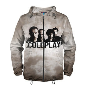 Мужская ветровка 3D с принтом Coldplay в Белгороде, 100% полиэстер | подол и капюшон оформлены резинкой с фиксаторами, два кармана без застежек по бокам, один потайной карман на груди | coldplay | rock | колдплэй | рок