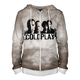 Мужская толстовка 3D на молнии с принтом Coldplay в Белгороде, 100% полиэстер | длина до линии бедра, манжеты и пояс оформлены мягкой тканевой резинкой, двухслойный капюшон со шнурком для регулировки, спереди молния, по бокам два кармана | coldplay | rock | колдплэй | рок