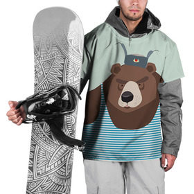 Накидка на куртку 3D с принтом Русский медведь в Белгороде, 100% полиэстер |  | Тематика изображения на принте: 23 февраля | армия | медведь | мишка | подарок парню | россия | рф | солдат | флот | я русский