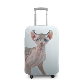 Чехол для чемодана 3D с принтом Сфинкс в Белгороде, 86% полиэфир, 14% спандекс | двустороннее нанесение принта, прорези для ручек и колес | домашняя | животное | кот | котэ | кошка | сфинкс