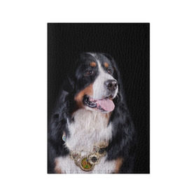 Обложка для паспорта матовая кожа с принтом Бернский зенненхунд в Белгороде, натуральная матовая кожа | размер 19,3 х 13,7 см; прозрачные пластиковые крепления | Тематика изображения на принте: бернский зенненхунд | животное | порода | собака