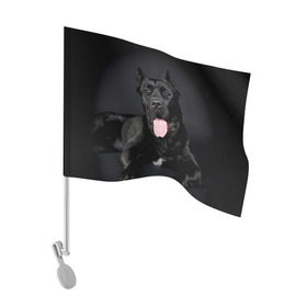 Флаг для автомобиля с принтом Канне корсо в Белгороде, 100% полиэстер | Размер: 30*21 см | животное | канне корсо | порода | собака