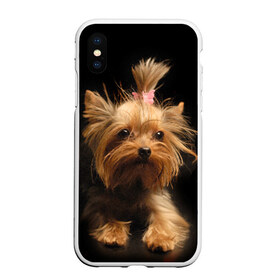 Чехол для iPhone XS Max матовый с принтом Йоркширский терьер в Белгороде, Силикон | Область печати: задняя сторона чехла, без боковых панелей | Тематика изображения на принте: животное | йоркширский терьер | порода | собака