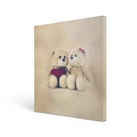 Холст квадратный с принтом Love teddy bears в Белгороде, 100% ПВХ |  | 14 февраля | bears | teddy | валентин | день святого валентина | игрушки | медведи | милый | мимими | мишка | мишки | подарки | подарок | подарок девушке | подарок парню | тедди