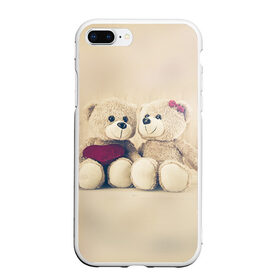 Чехол для iPhone 7Plus/8 Plus матовый с принтом Love teddy bears в Белгороде, Силикон | Область печати: задняя сторона чехла, без боковых панелей | 14 февраля | bears | teddy | валентин | день святого валентина | игрушки | медведи | милый | мимими | мишка | мишки | подарки | подарок | подарок девушке | подарок парню | тедди