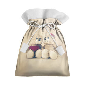 Подарочный 3D мешок с принтом Love teddy bears в Белгороде, 100% полиэстер | Размер: 29*39 см | Тематика изображения на принте: 14 февраля | bears | teddy | валентин | день святого валентина | игрушки | медведи | милый | мимими | мишка | мишки | подарки | подарок | подарок девушке | подарок парню | тедди