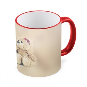 Кружка 3D с принтом Love teddy bears в Белгороде, керамика | ёмкость 330 мл | 14 февраля | bears | teddy | валентин | день святого валентина | игрушки | медведи | милый | мимими | мишка | мишки | подарки | подарок | подарок девушке | подарок парню | тедди
