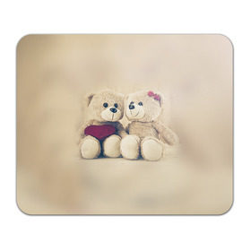 Коврик прямоугольный с принтом Love teddy bears в Белгороде, натуральный каучук | размер 230 х 185 мм; запечатка лицевой стороны | Тематика изображения на принте: 14 февраля | bears | teddy | валентин | день святого валентина | игрушки | медведи | милый | мимими | мишка | мишки | подарки | подарок | подарок девушке | подарок парню | тедди