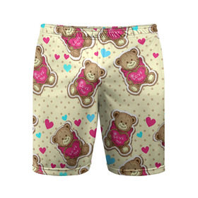 Мужские шорты 3D спортивные с принтом Мишки в Белгороде,  |  | 14 февраля | bears | teddy | валентин | день святого валентина | игрушки | медведи | милый | мимими | мишка | мишки | подарки | подарок | подарок девушке | подарок парню | тедди