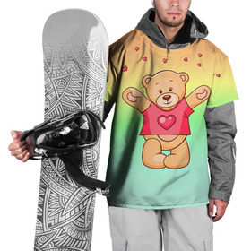 Накидка на куртку 3D с принтом Funny Bear в Белгороде, 100% полиэстер |  | 14 февраля | bears | teddy | валентин | день святого валентина | игрушки | медведи | милый | мимими | мишка | мишки | подарки | подарок | подарок девушке | подарок парню | тедди