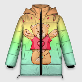Женская зимняя куртка 3D с принтом Funny Bear в Белгороде, верх — 100% полиэстер; подкладка — 100% полиэстер; утеплитель — 100% полиэстер | длина ниже бедра, силуэт Оверсайз. Есть воротник-стойка, отстегивающийся капюшон и ветрозащитная планка. 

Боковые карманы с листочкой на кнопках и внутренний карман на молнии | 14 февраля | bears | teddy | валентин | день святого валентина | игрушки | медведи | милый | мимими | мишка | мишки | подарки | подарок | подарок девушке | подарок парню | тедди
