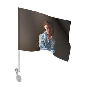 Флаг для автомобиля с принтом Бенедикт Камбербэтч 5 в Белгороде, 100% полиэстер | Размер: 30*21 см | камбэрбетч | сериал шерлок холмс | холмс | шерлок | шерлок холмс
