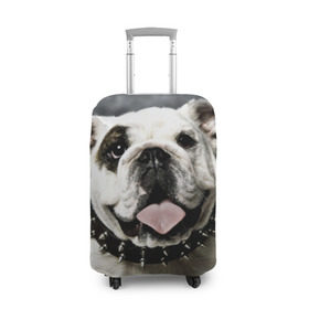 Чехол для чемодана 3D с принтом Английский бульдог в Белгороде, 86% полиэфир, 14% спандекс | двустороннее нанесение принта, прорези для ручек и колес | животное | порода | собака | французский бульдог