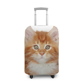 Чехол для чемодана 3D с принтом Рыжий котенок в Белгороде, 86% полиэфир, 14% спандекс | двустороннее нанесение принта, прорези для ручек и колес | животное | порода | рыжий котенок