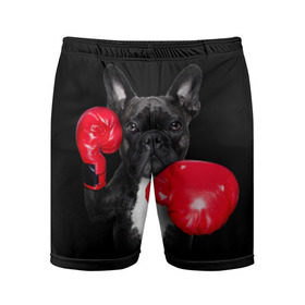 Мужские шорты 3D спортивные с принтом Французский бульдог в Белгороде,  |  | бокс | перчатки | собака | французский бульдог