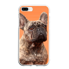 Чехол для iPhone 7Plus/8 Plus матовый с принтом Французский бульдог в Белгороде, Силикон | Область печати: задняя сторона чехла, без боковых панелей | животное | порода | собака | французский бульдог