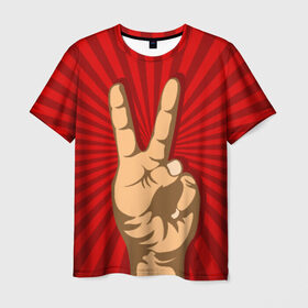 Мужская футболка 3D с принтом Всё Peace DATA в Белгороде, 100% полиэфир | прямой крой, круглый вырез горловины, длина до линии бедер | Тематика изображения на принте: good | ok | жест | настроение | окей | отлично | рука | хорошо
