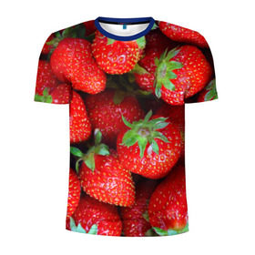 Мужская футболка 3D спортивная с принтом Клубничная в Белгороде, 100% полиэстер с улучшенными характеристиками | приталенный силуэт, круглая горловина, широкие плечи, сужается к линии бедра | Тематика изображения на принте: strawberry | vegan | vegetarian | веган | вегетарианство | йога | клубника | фитнес