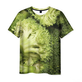 Мужская футболка 3D с принтом Брокколи в Белгороде, 100% полиэфир | прямой крой, круглый вырез горловины, длина до линии бедер | vegan | vegetarian | брокколи | будизм | веган | вегетарианство | йога | сыроедение | фитнес