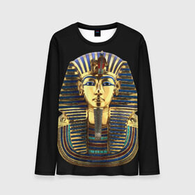 Мужской лонгслив 3D с принтом Фараон Тутанхамон в Белгороде, 100% полиэстер | длинные рукава, круглый вырез горловины, полуприлегающий силуэт | египет | тутанхамон | фараон | фараон тутанхамонмаска фараона