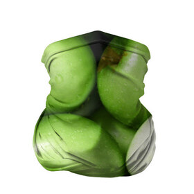 Бандана-труба 3D с принтом Яблочная в Белгороде, 100% полиэстер, ткань с особыми свойствами — Activecool | плотность 150‒180 г/м2; хорошо тянется, но сохраняет форму | вегетарианство | яблоко
