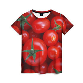 Женская футболка 3D с принтом Томатная в Белгороде, 100% полиэфир ( синтетическое хлопкоподобное полотно) | прямой крой, круглый вырез горловины, длина до линии бедер | tomato | vegan | vegetarian | будизм | веган | вегетарианство | йога | помидор | сыроедение | томат | фитнес | ягода