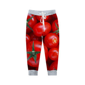 Детские брюки 3D с принтом Томатная в Белгороде, 100% полиэстер | манжеты по низу, эластичный пояс регулируется шнурком, по бокам два кармана без застежек, внутренняя часть кармана из мелкой сетки | tomato | vegan | vegetarian | будизм | веган | вегетарианство | йога | помидор | сыроедение | томат | фитнес | ягода