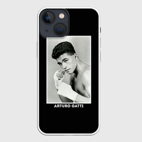 Чехол для iPhone 13 mini с принтом Артуро Гатти чб в Белгороде,  |  | Тематика изображения на принте: boxing | артур гатти | артуро | артуро гатти | бокс | боксер | гатти | спорт