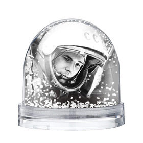 Снежный шар с принтом Гагарин 1 в Белгороде, Пластик | Изображение внутри шара печатается на глянцевой фотобумаге с двух сторон | гагарин | космос | космос наш | поехали | ретро | ссср | юрий гагарин