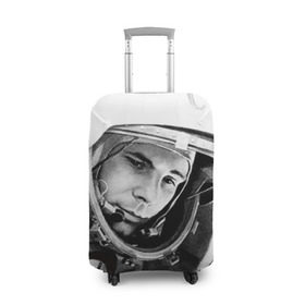 Чехол для чемодана 3D с принтом Гагарин 1 в Белгороде, 86% полиэфир, 14% спандекс | двустороннее нанесение принта, прорези для ручек и колес | гагарин | космос | космос наш | поехали | ретро | ссср | юрий гагарин