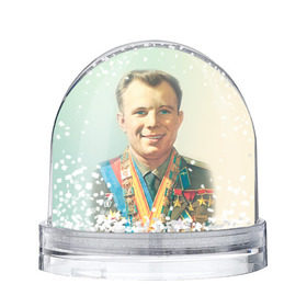 Снежный шар с принтом Гагарин 2 в Белгороде, Пластик | Изображение внутри шара печатается на глянцевой фотобумаге с двух сторон | гагарин | космос | космос наш | поехали | ретро | ссср | юрий гагарин