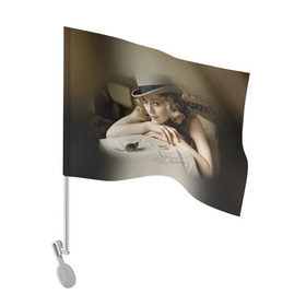 Флаг для автомобиля с принтом Мадонна 1 в Белгороде, 100% полиэстер | Размер: 30*21 см | Тематика изображения на принте: madonna | мадонна | музыка