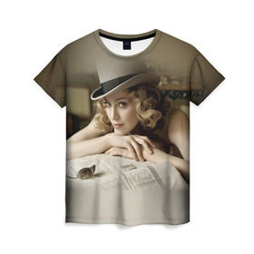 Женская футболка 3D с принтом Мадонна 1 в Белгороде, 100% полиэфир ( синтетическое хлопкоподобное полотно) | прямой крой, круглый вырез горловины, длина до линии бедер | madonna | мадонна | музыка