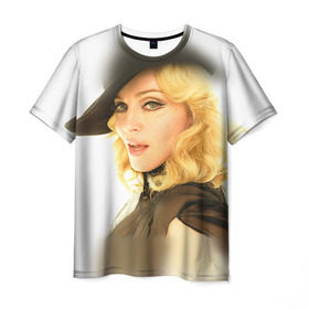Мужская футболка 3D с принтом Мадонна 2 в Белгороде, 100% полиэфир | прямой крой, круглый вырез горловины, длина до линии бедер | Тематика изображения на принте: madonna | мадонна | музыка