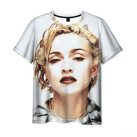 Мужская футболка 3D с принтом Мадонна 3 в Белгороде, 100% полиэфир | прямой крой, круглый вырез горловины, длина до линии бедер | Тематика изображения на принте: madonna | мадонна | музыка