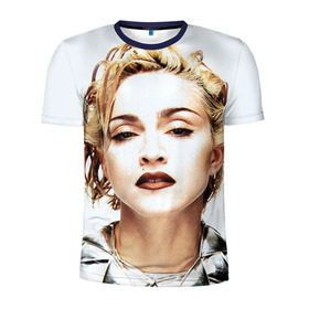 Мужская футболка 3D спортивная с принтом Мадонна 3 в Белгороде, 100% полиэстер с улучшенными характеристиками | приталенный силуэт, круглая горловина, широкие плечи, сужается к линии бедра | madonna | мадонна | музыка