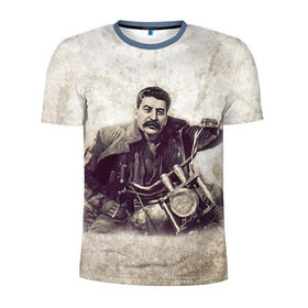 Мужская футболка 3D спортивная с принтом Сталин 2 в Белгороде, 100% полиэстер с улучшенными характеристиками | приталенный силуэт, круглая горловина, широкие плечи, сужается к линии бедра | знаменитости | иосиф сталин | ретро | ссср