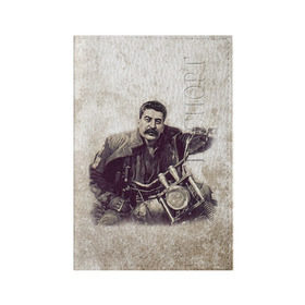 Обложка для паспорта матовая кожа с принтом Сталин 2 в Белгороде, натуральная матовая кожа | размер 19,3 х 13,7 см; прозрачные пластиковые крепления | Тематика изображения на принте: знаменитости | иосиф сталин | ретро | ссср