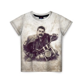Детская футболка 3D с принтом Сталин 2 в Белгороде, 100% гипоаллергенный полиэфир | прямой крой, круглый вырез горловины, длина до линии бедер, чуть спущенное плечо, ткань немного тянется | Тематика изображения на принте: знаменитости | иосиф сталин | ретро | ссср