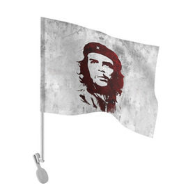 Флаг для автомобиля с принтом Че Гевара 1 в Белгороде, 100% полиэстер | Размер: 30*21 см | ernesto che guevara | куба | революционер | революция | ретро | эрнесто че гевара
