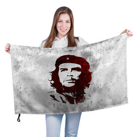Флаг 3D с принтом Че Гевара 1 в Белгороде, 100% полиэстер | плотность ткани — 95 г/м2, размер — 67 х 109 см. Принт наносится с одной стороны | ernesto che guevara | куба | революционер | революция | ретро | эрнесто че гевара