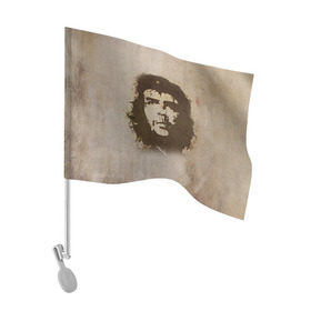 Флаг для автомобиля с принтом Че Гевара 2 в Белгороде, 100% полиэстер | Размер: 30*21 см | ernesto che guevara | куба | революционер | революция | ретро | эрнесто че гевара