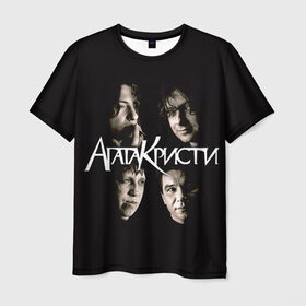 Мужская футболка 3D с принтом Агата Кристи 2 в Белгороде, 100% полиэфир | прямой крой, круглый вырез горловины, длина до линии бедер | Тематика изображения на принте: а на тебе как на войне | вадим самойлов | рок | рок группа