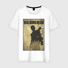 Мужская футболка хлопок с принтом The Walking Dead в Белгороде, 100% хлопок | прямой крой, круглый вырез горловины, длина до линии бедер, слегка спущенное плечо. | dead | walking | zombie | мертвецы | ходячие