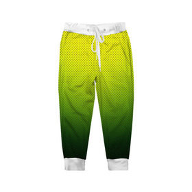 Детские брюки 3D с принтом Зелёная текстура в Белгороде, 100% полиэстер | манжеты по низу, эластичный пояс регулируется шнурком, по бокам два кармана без застежек, внутренняя часть кармана из мелкой сетки | зелёный | текстура | цветовой переход