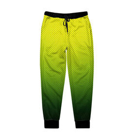 Мужские брюки 3D с принтом Зелёная текстура в Белгороде, 100% полиэстер | манжеты по низу, эластичный пояс регулируется шнурком, по бокам два кармана без застежек, внутренняя часть кармана из мелкой сетки | Тематика изображения на принте: зелёный | текстура | цветовой переход
